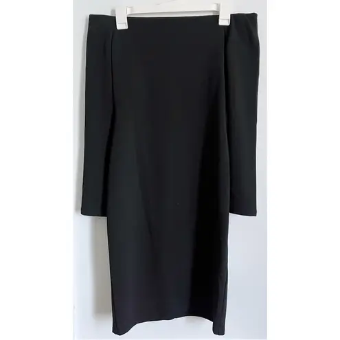 Eliza J • Elegant Black Off-Shoulder Dress Long Sleeve