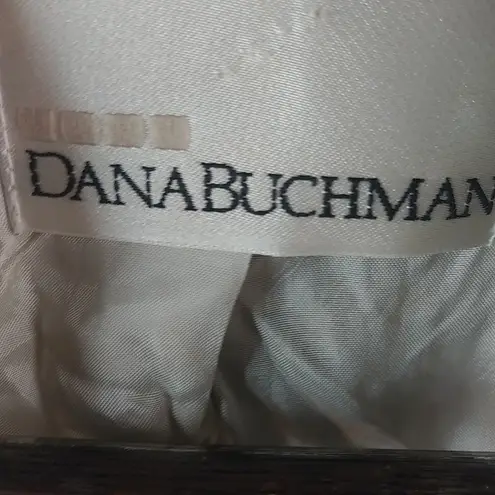 Dana Buchman 10 Silk Choco & Creme Animal Blazer