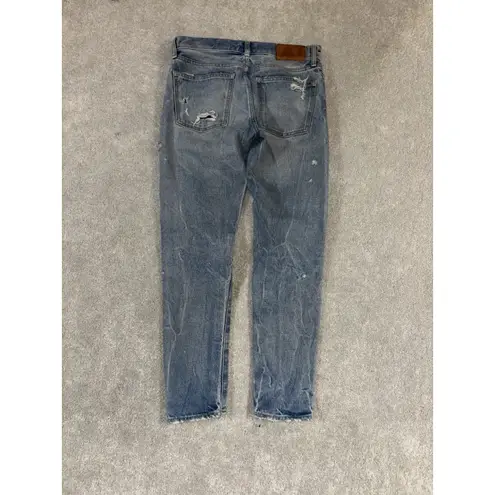 MOUSSY Vintage Jeans Womens Blue Howa Distressed Button Fly Japanese Denim 25