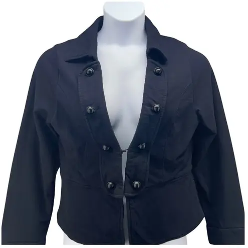 Soft Surroundings Soft Surroundings Crop Fitted Blazer Black Large