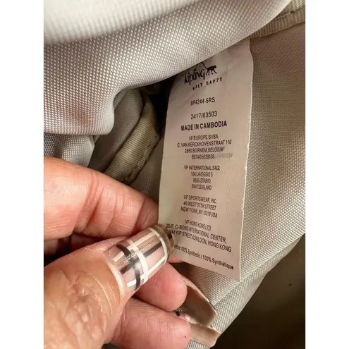 Kipling Metallic Rose Gold Durable Nylon Water Resistant Queenie Small Backpack