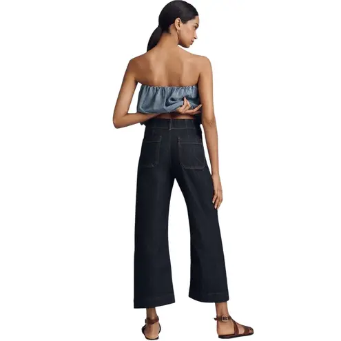Maeve The Colette Crop Wide Leg Jeans Dark Denim Size 29 EUC