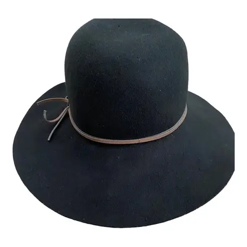 Talula Aritzia ‎ Baylis 100% Wool Floppy Black Hat Size M/L