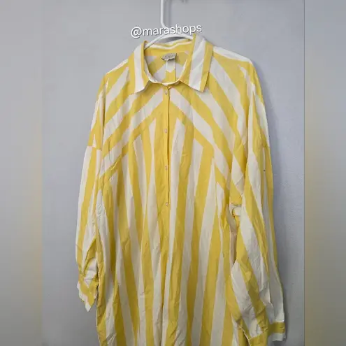 OU. La Medina Sun Striped Dress Yellow Size L