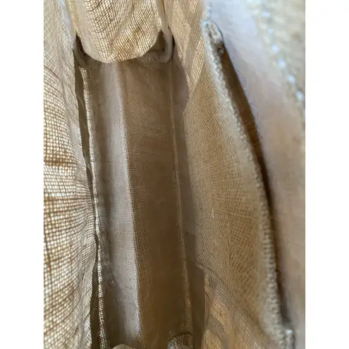 Santa Barbara Design Studio BEACH Bag Tote Jute Leather Handle NEW Without Tag Tan