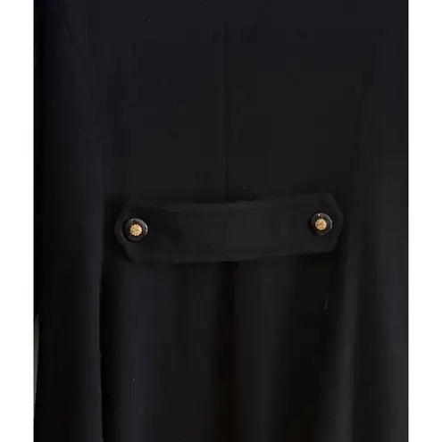 VTG USA MDP Mario De Pinto Wool Maxi Coat Velvet Old Money Retro Glam Heritage Black