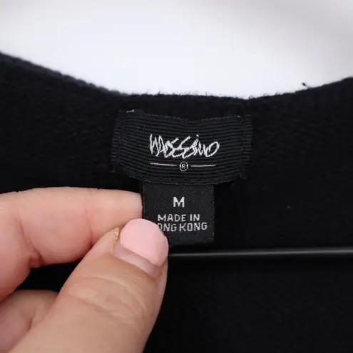 Mossimo Denim Mossimo Black Knit Button Front Cardigan Jacket Blazer Style Pockets Size M