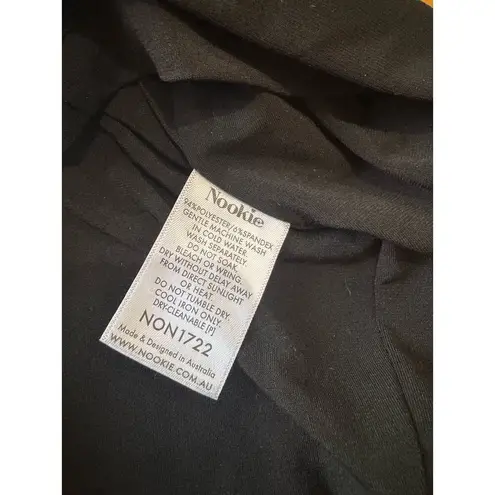 Nookie bodycon black Athena Off Shoulder Halter Midi Dress size S