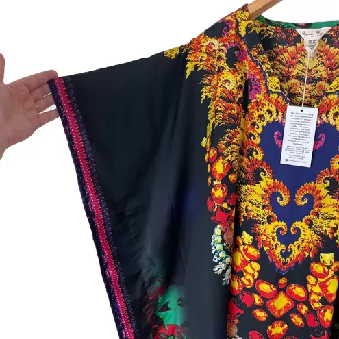 NWT Gypsie Blu Kaftan House Dress Beach MuMu OS Fits Most Multicolor Long Multiple