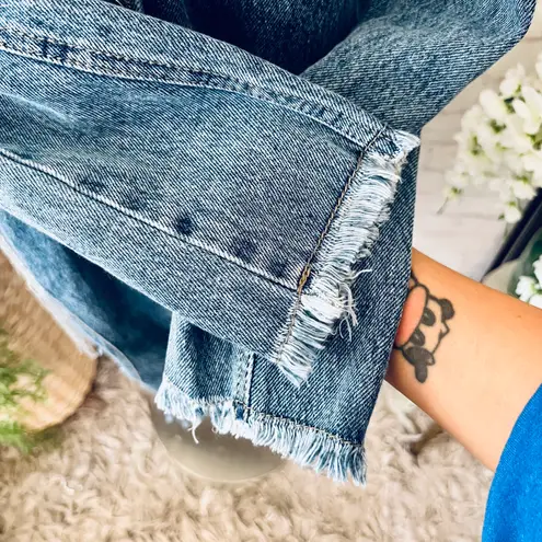 Boutique Long Tassel Back Denim Jacket