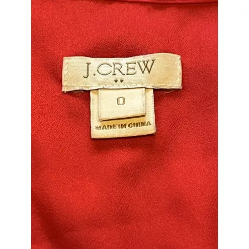 J Jill Button Up Shirt Size 0 Sleeveless Lightweight Beach Travel Preppy Womens Red