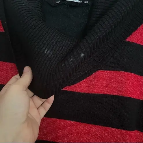 Hera Collection Striped Cowl Neck Sweater Dress Size: S