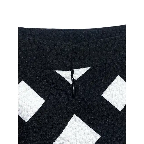 Peter Pilotto for Target Monochrome Faux Wrap Mini Skirt 8 Whimsigoth Geometric Black