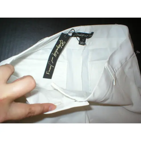 Elizabeth and James New Womens 8 Office Slacks Pants Tall White Trouser Designer