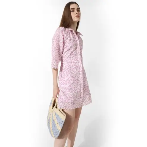 Only Y2K NWT Step-Hem Shirtdress in Baby Pink Sz3& Schiffi Floral Fairycore CHIC