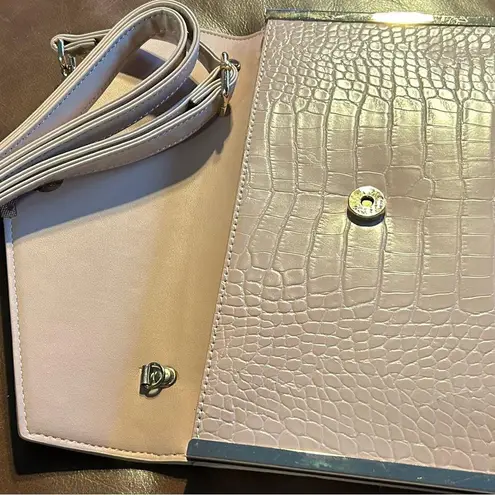 Urban Expression Urban Expressions Pink Clutch with Textured Finish and Flap Closure