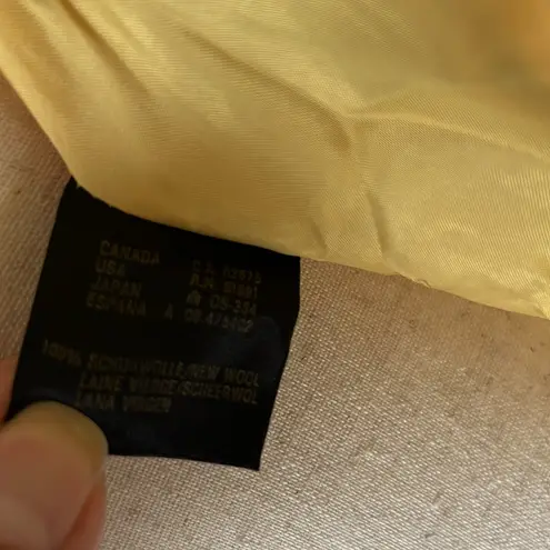 Vintage 90s ESCADA Black & Yellow Pinstripe Blazer w/ Iridescent Glass Buttons