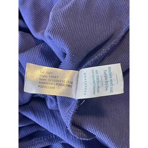 Marine layer ReSpun Ribbed Periwinkle Blue Wide Leg Jersey Jumpsuit S