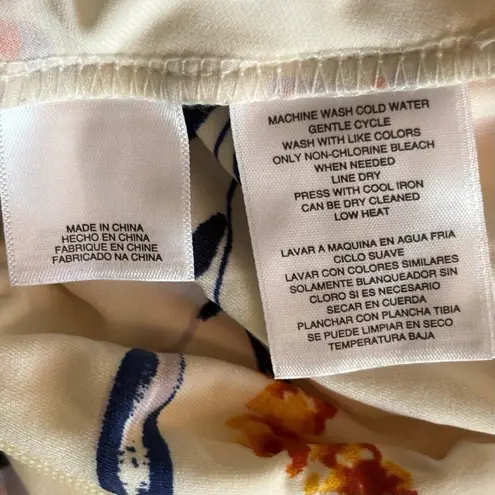 Rachel Roy Nola Size XS White Floral V-Neck Jersey Wrap Midi Dress Wedding Event