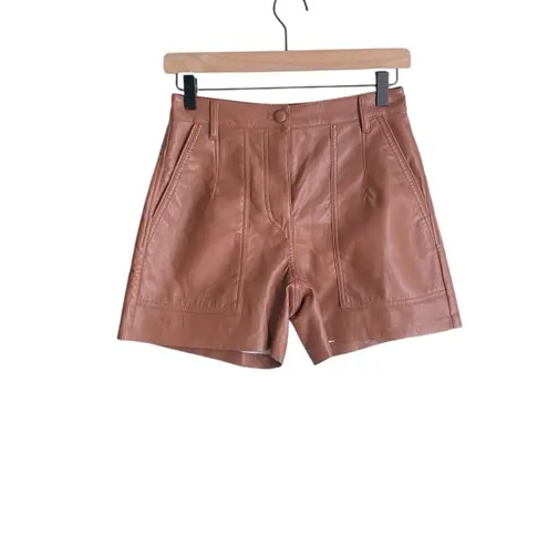 Wilfred Nocturne Vegan Leather Short Cognac Tan Size 2