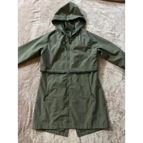 Mondetta Women Green Full Zip Up Hoodie Tunic Windbreaker Size Small