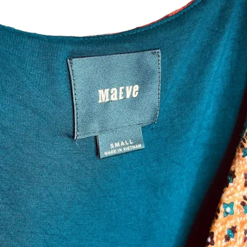 Maeve x Anthropologie | Tamera Boho Wrap Midi Dress Multicolor Size S | EUC