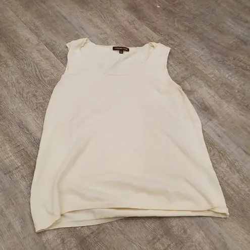 Adrienne Vittadini White Sleeveless Top Size Large
