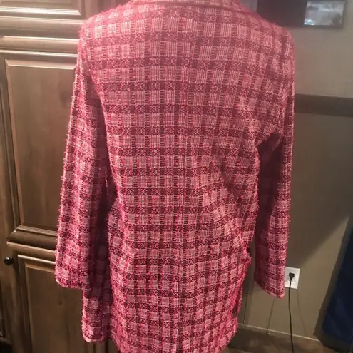 MELLODAY NWT size XS petite pink tweed cardigan