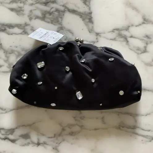 J.Crew NWT  Satin rhinestone clutch missing 4 rhinestones thumbnail 2