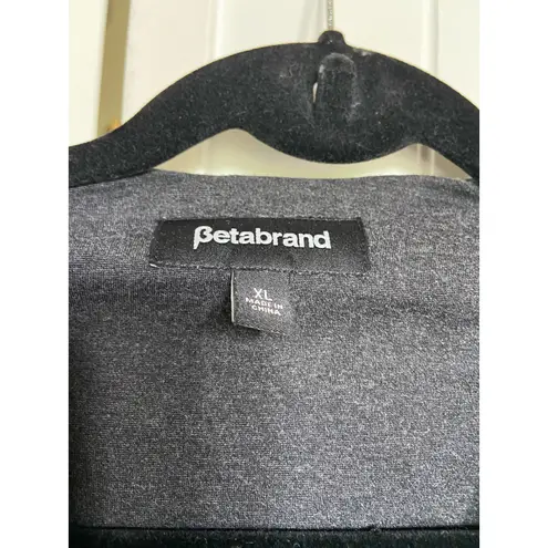 Betabrand Womens Dress Size XL Faux Wrap Spotlight Sheath Charcoal Gray Ponte