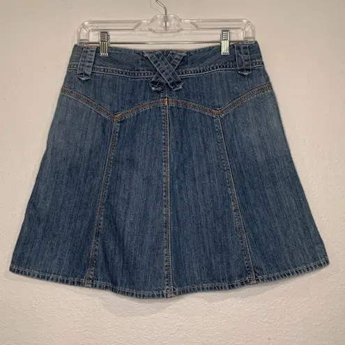 Gap  Jeans cotton denim kick flare mini skirt 4