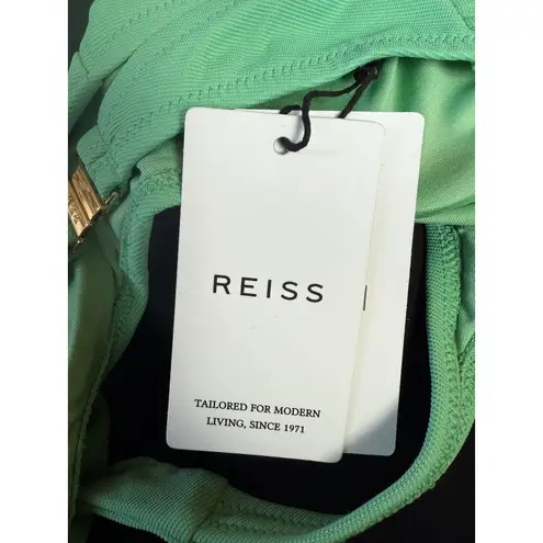 Reiss NWT Iris Halter Bikini Top With Button Detail Seafoam Sz 0 $95