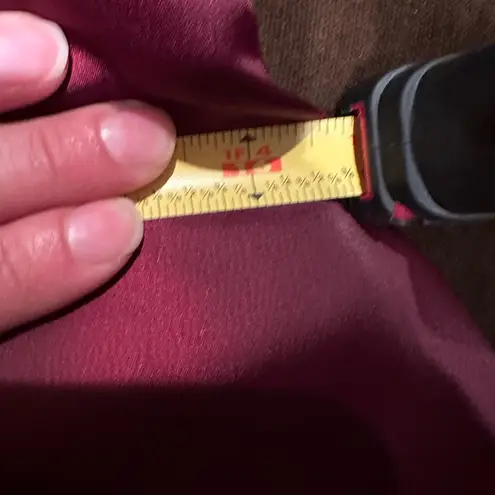 Chicwish Deep Satin Burgundy Long Sleeve 3 Gold Long Button Dress Sleeves Sz XS