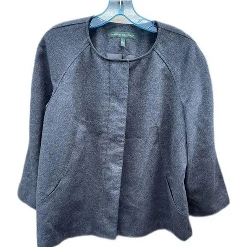 Harvé Benard Harve’ Bernard dark grey size L swing coat. 3/4 length sleeves . Lined
