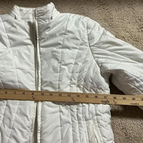 Palomores Fashions Of Calif By George Palomores White Quilted Zip Up Jacket Size M
