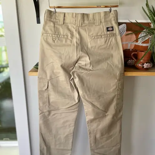 Dickies Flex Slim Straight Cargo Workwear Khaki Pants Size 31 x 32