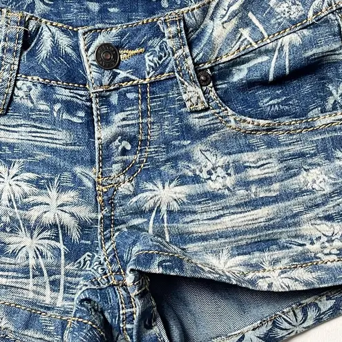 Delia's  Denim Shorts with Palm Prints Sz 00