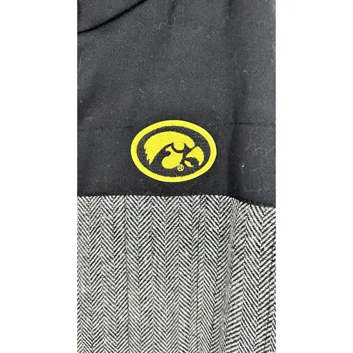 GameDay Couture Iowa Hawkeyes Herringbone Full Zip Vest Size Large Black
