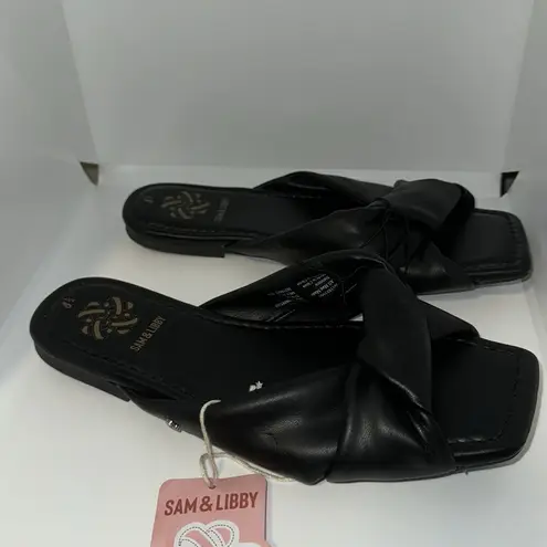 Sam & Libby Taullulah Slide Knot Sandals Women’s Size 8.5 Black