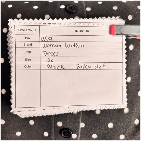 Woman Within Womens Maxi Dress Size 2X Black Polka Dot Short Sleeve Button Front