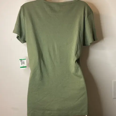 Style & Co NWT . Olive Green Women’s Short Sleeve Tee Sz L