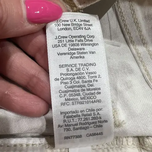 J. Crew Size 28 Jeans 10" High Rise Toothpick Animal Print Safari Leopard NEW