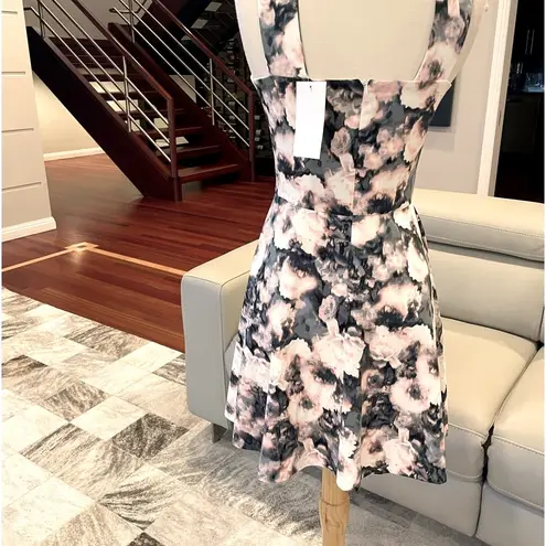 Love...Ady GREY/PINK/BLACK/WHITE FIT & FLARE DRESS