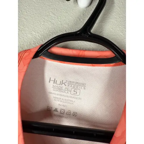 Huk Fishing Womens Long Sleeve Fishing Shirt Sz S Performance Fabric Sporty Pink