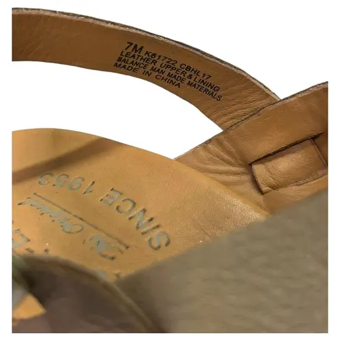 Kork-Ease Sandals Womens 7 Tan Leather Wedge Austin Braid Cork Espadrille Beach