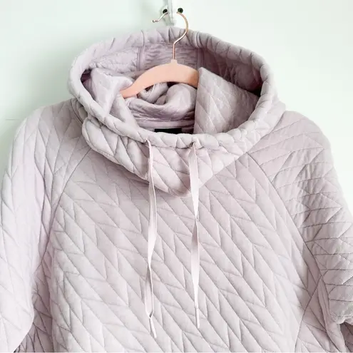 GapFit Lavender Pale pink quilted Funnel neck Hoodie sz small