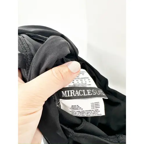 MiracleSuit Black Rock Solid Europa Underwire One Piece Swimsuit Size 8