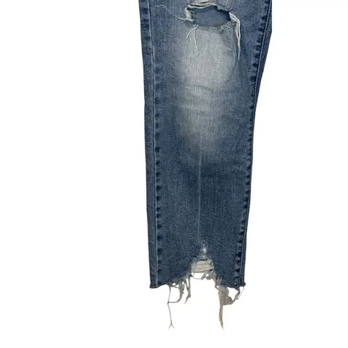 Daze Women's Jeans Splatter Straight Leg Frayed Hem Denim D6201VOT