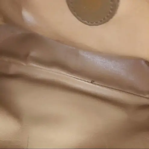 Mark Cross Vintage Tan Leather Rectangular Front Flap Top Zipper Crossbody Bag