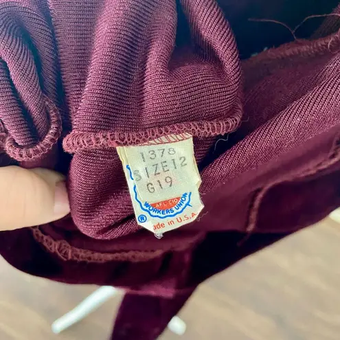 Union Made in USA 1970s Whimsygoth Burgundy Velvet Embroidered Blazer Jacket S M Red Size M